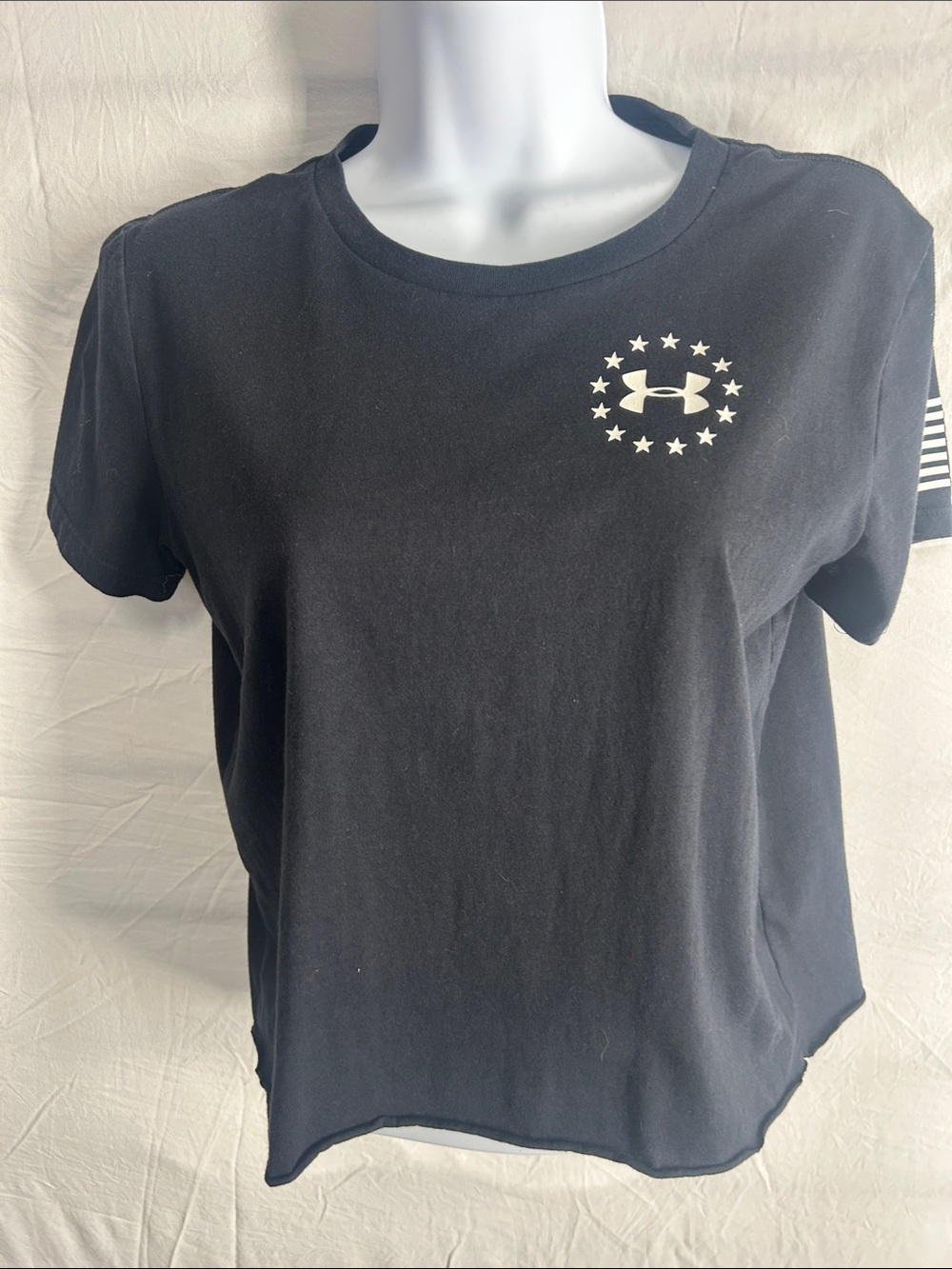 Under Armour Black Short Sleeve Crewneck Tee with Star Logo